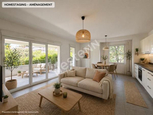 Appartement de type 4 de 73.73m² avec terrasse et garage fermé situé sur le secteur de Villeurbanne.