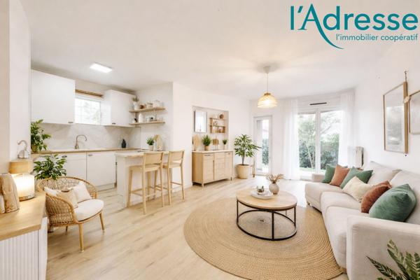 Appartement Rez-de-jardin 2 pièces avec jardin terrasse, jardin privatif et box