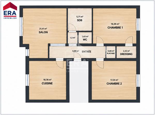 Appartement 3 pièces à vendre à Montmorot - 90,37 m²
