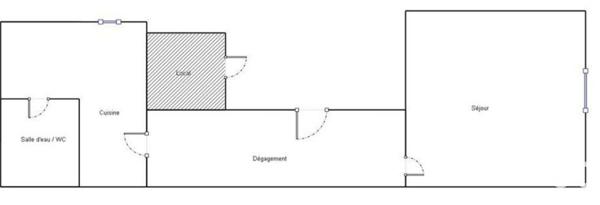 Appartement 1 pièce de 20 m² à Paris (75019)