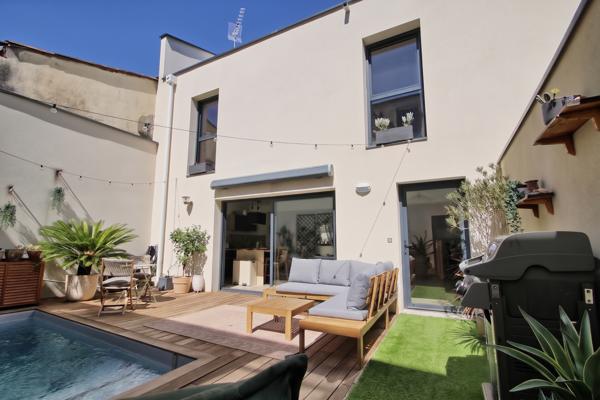 Bordeaux Bacalan maison de type F4bis de 114m² avec jardin, piscine, garage et cellier proche tramway