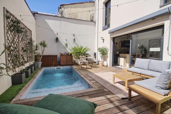 Bordeaux Bacalan maison de type F4bis de 114m² avec jardin, piscine, garage et cellier proche tramway