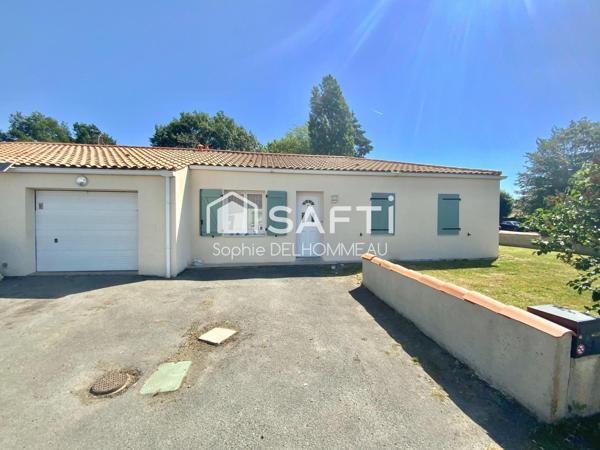 Maison plain pied 3 chambres, garage, jardin