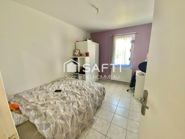Maison plain pied 3 chambres, garage, jardin