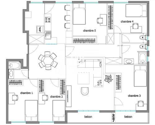 Appartement de 5 chambres - 118 m2
