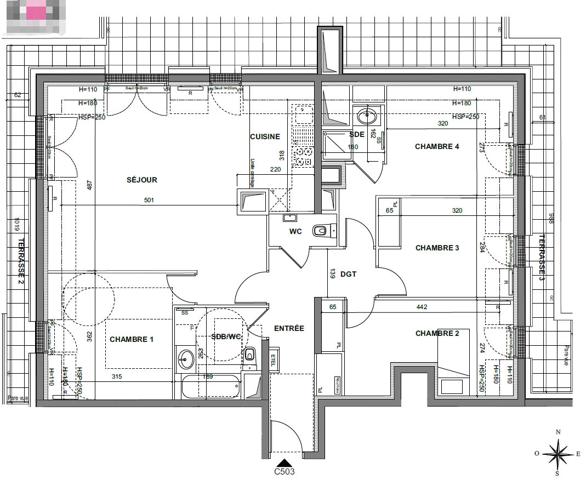 Location Chambre11,75 m² - 5 Pièces - LE BLANC MESNIL (93150)