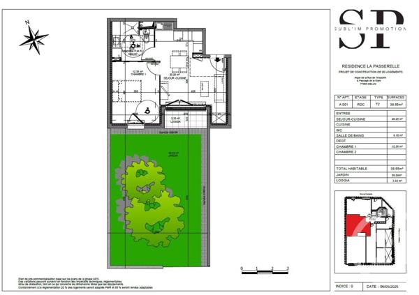 Appartement F2 à vendre  2 pièces - 38,65 m2 MELUN - 77
