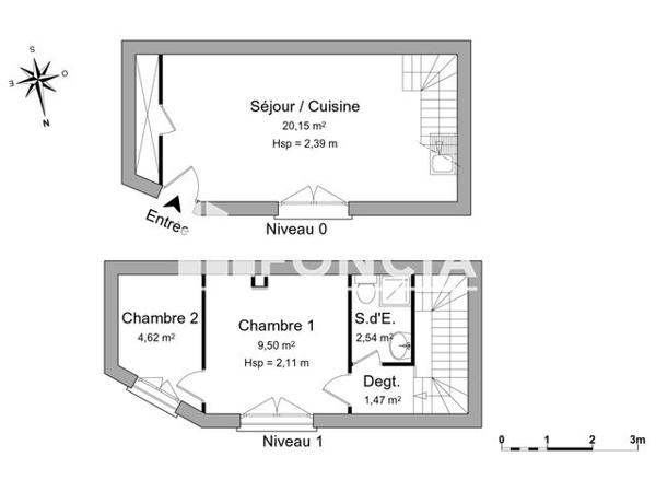 Location Appartement 2 pièces 38.28 m² - 4 RUE FRICHET Bouafle 78410