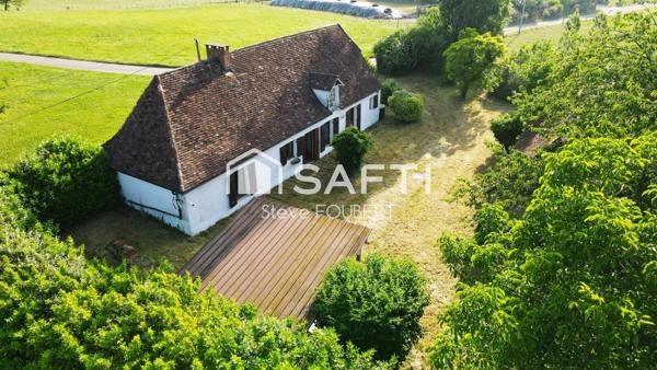 Périgourdine de 80m2 avec sa grange, sur 2554 m2