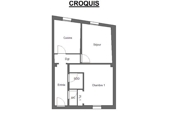 Appartement Montivilliers 2 pièce(s) 45 m2