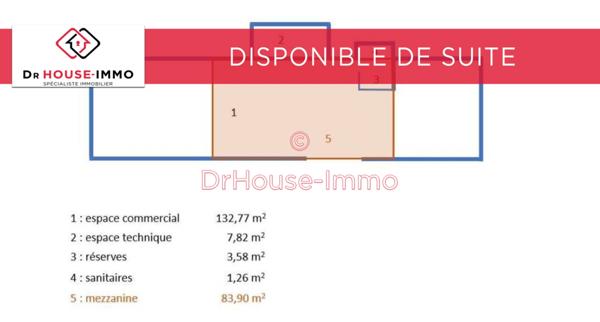 Commerce à vendre de 200 m²