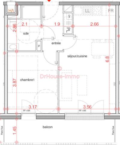 Appartement à vendre 2 pièces de 43 m²