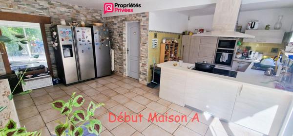 Maison 2 logements - 200 m²- 8 pièces - 6 chambres - terrain de 2158 m²