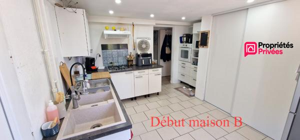 Maison 2 logements - 200 m²- 8 pièces - 6 chambres - terrain de 2158 m²