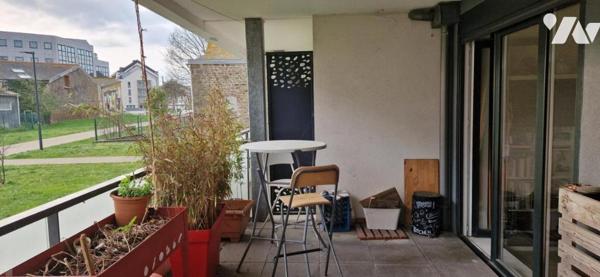 Saint Malo - Clos Cadot - Appartement T2 (44m²) loué - Terrasse (15.5m²) Sud-Ouest - RDC - Parking