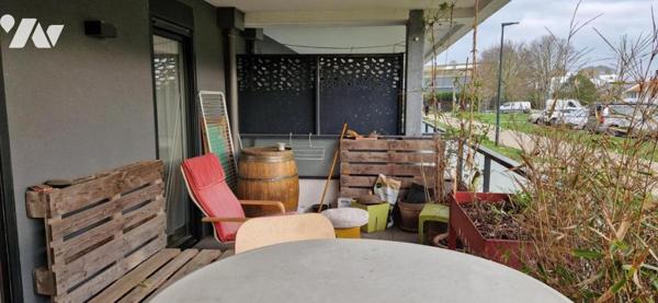 Saint Malo - Clos Cadot - Appartement T2 (44m²) loué - Terrasse (15.5m²) Sud-Ouest - RDC - Parking