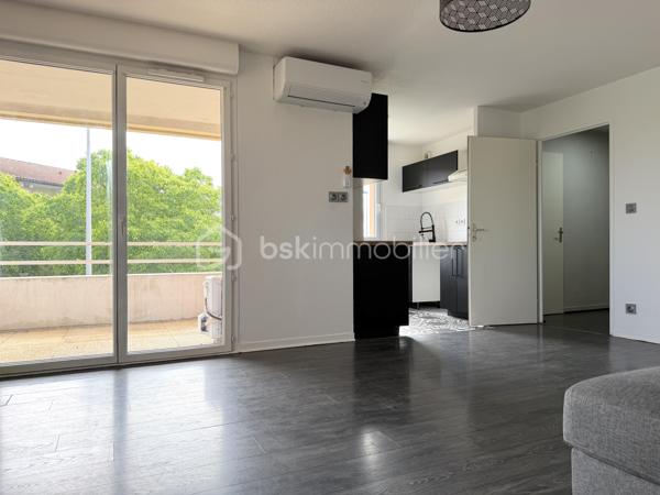 Colomiers / Quartier des Marots - Venez découvrir en exclusivité cet appartement de 48m2, avec terrasse de 18m2, disponible immédiatement et vendu libre de toute occupation !

Dans une résidence arborée et sécurisée avec piscine, cet appartement parfaitement agencé vous permettra de vivre dans un environnement agréable avec accès immédiat à toutes commodités : commerces, transports et écoles.

Détail des prestations : une entrée avec placards, une pièce à vivre de 28m2 avec cuisine aménagée et équipée, une chambre avec placards, une salle de bain et un wc séparé. Une grande terrasse et deux places de parking aériennes complètent les prestations de qualité de cet appartement.

Les plus : résidence avec piscine, climatisation réversible (Bosch) et chauffe-eau (Thermor) installés en 2025, cuisine et salle de bain 2022, nombreux rangements, fibre. A découvrir sans tarder !