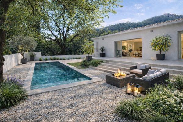 Villa Contemporaine neuve -plain-pied  T5 de 128m² sur un terrain de 750m²