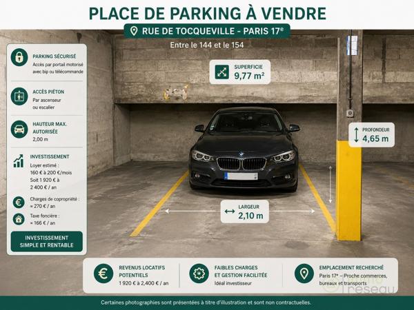 Parking intérieur à PARIS 17EME ARRONDISSEMENT (75017)