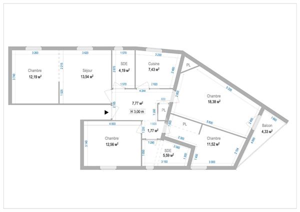 Aux portes de Monaco à vendre 5 pièces dernier étage vue mer!