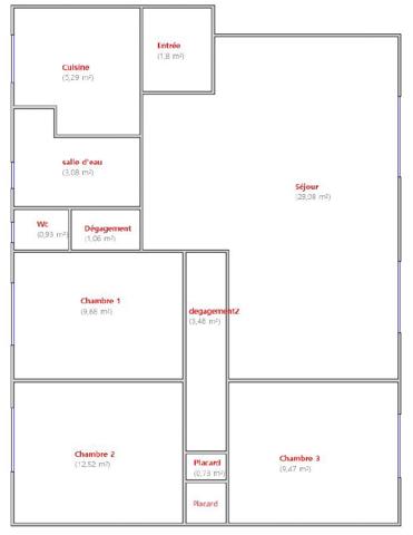 Appartement 4 pièces - 76 m² Exclusivité