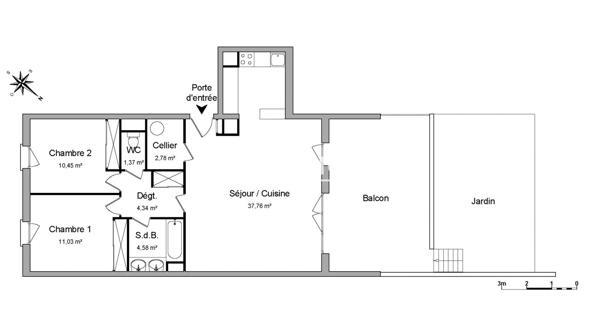À vendre Appartement 3 pièces 72.31 m² - Nîmes 30900