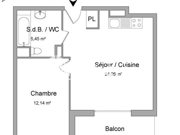 Location Appartement 2 pièces 47.62 m² - 1 RUE NICOLE LAOUENAR Saint Pierre Du Perray 91280
