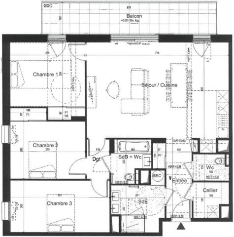 Appartement à vendre 4 pièces de 98 m²