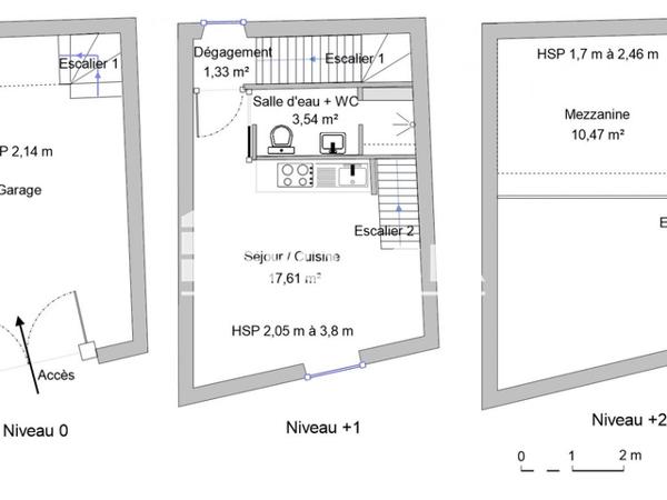 Location Maison 2 pièces 32.95 m² - 2BIS RUE DES MACONS Uzes 30700