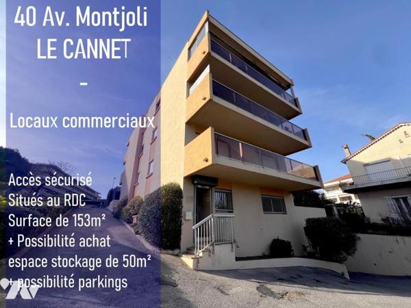 LE CANNET -40 avenue du Mont Joli - Locaux commerciaux +possibilité 7 parkings