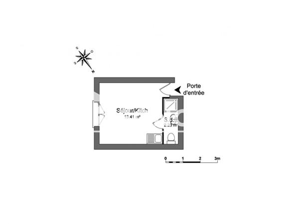 Location Studio 15.64 m² - 9 AVENUE DE NICE Antibes 06600
