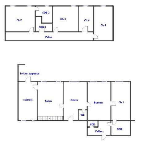 3 maisons + dépendances sur plus d’1 hectare