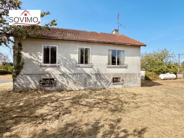 AU CALME D'UN VILLAGE, PAVILLON SUR SOUS SOL COMPLET À RÉNOVER AVEC JARDIN