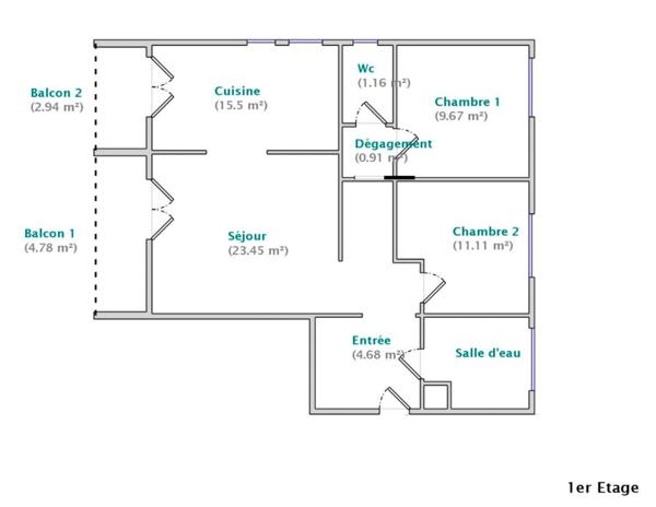 Appartement à Francheville, 69340 - 3 pièces 74m²