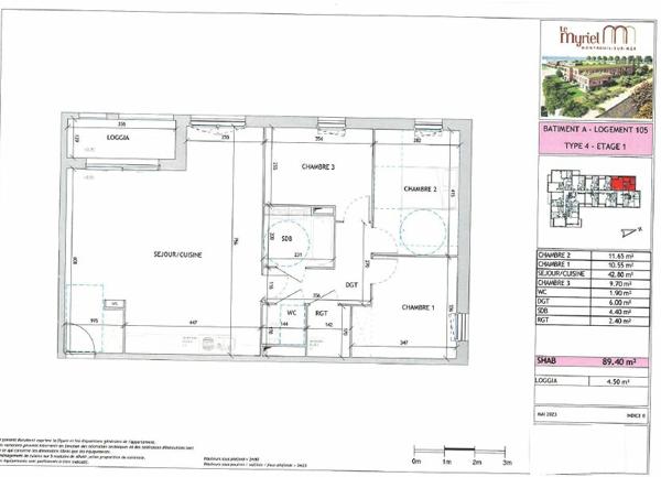 Appartement à vendre  4 pièces • 89,40 m2 Montreuil