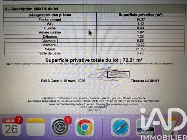 Appartement à vendre 3 pièces 72 m² Caen