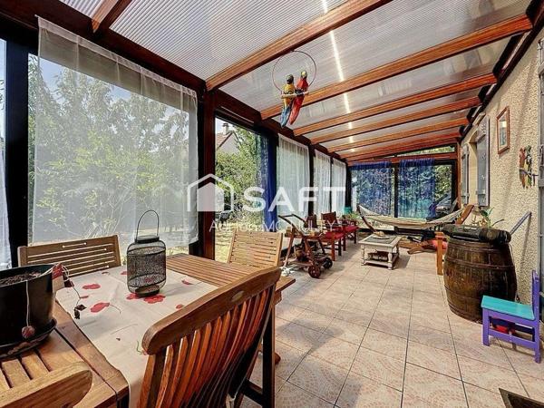 Pavillon 110m² véranda jardin Saussaie Pidoux
