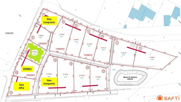 Terrain de 470 m² viabilisée (lot 9) – Le Puy
