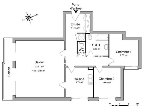 Location Appartement 3 pièces 83.4 m² - 6 RUE DE LA CITE Challans 85300