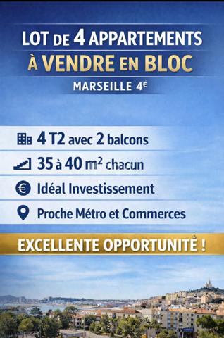 Marseille 4ème / Lot 4 appartements