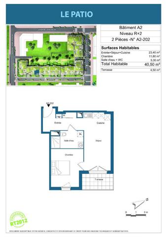 Appartement 2 pièces 40 m²