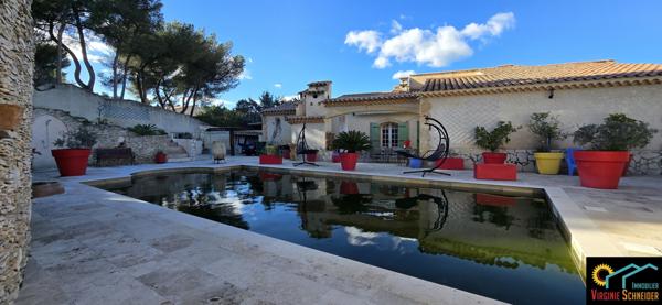 Saint-Victoret (13730) Maison 160m² avec piscine et dépendance de 60m²