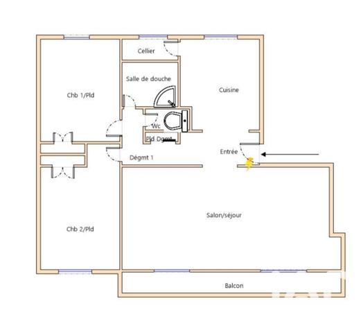 Appartement à vendre 3 pièces 67 m² Villeurbanne