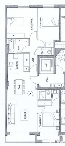 Appartement à vendre 4 pièces 79 m² Bordeaux
