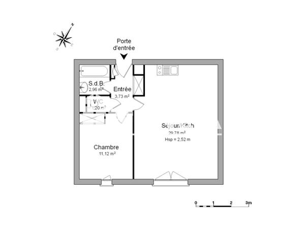 Location Appartement 2 pièces 47.77 m² - 103 A 109 AVENUE PASTEUR Angers 49100