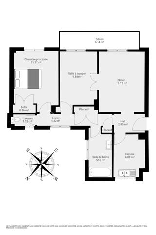 Appartement de 56,53 m²