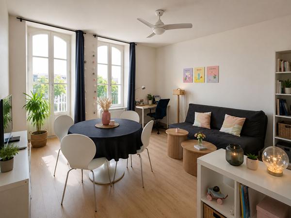 Appartement Laval 2 pièces face Mayenne, avec Parking privatif