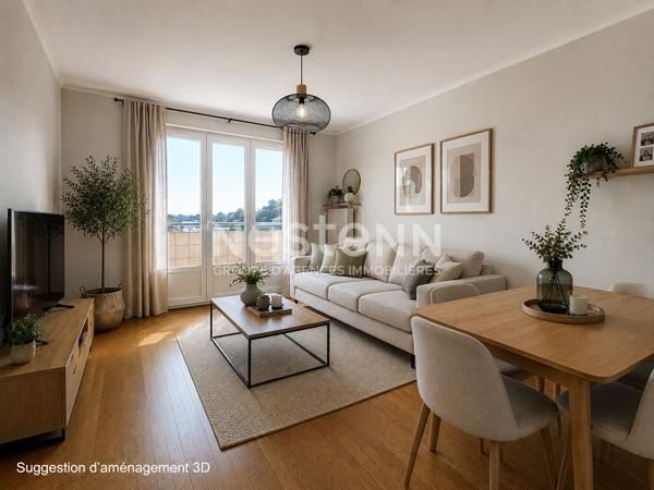 Appartement T4 BRON  3 chambres - Dernier étage - Traversant & lumineux - Cave - 69500 BRON