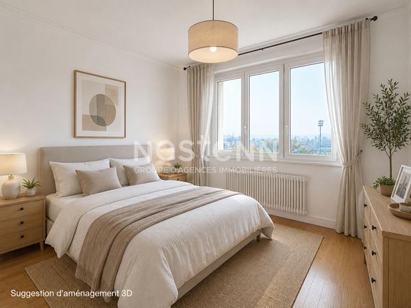 Appartement T4 BRON  3 chambres - Dernier étage - Traversant & lumineux - Cave - 69500 BRON