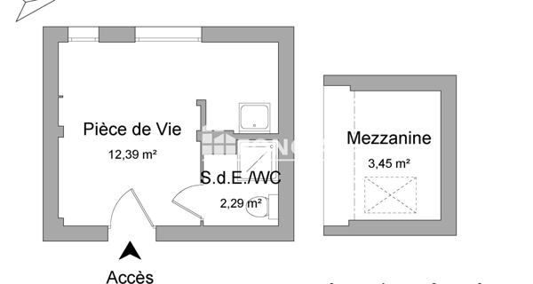 À vendre Studio 18.13 m² - Montpellier 34090